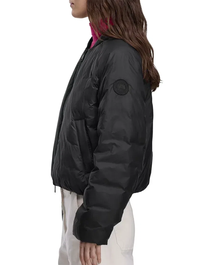 Женский пуховик-бомбер утепленный Canada Goose Elba Down Bomber Jacket, черный — фото 3