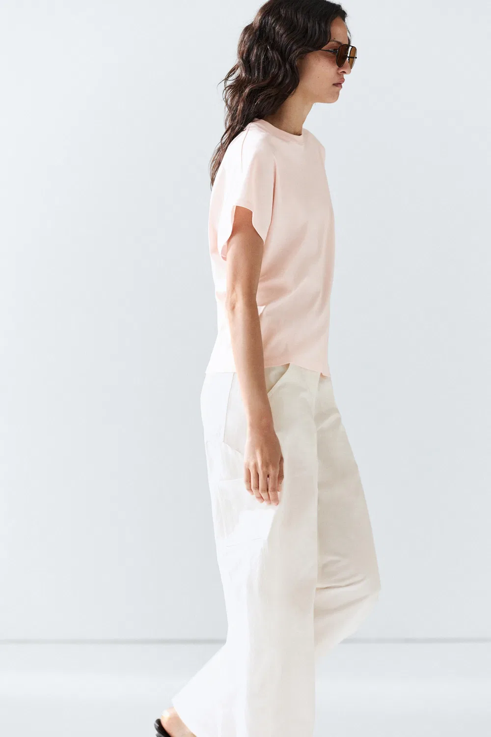 Футболка Massimo Dutti 100% Cotton, розовый — фото 4