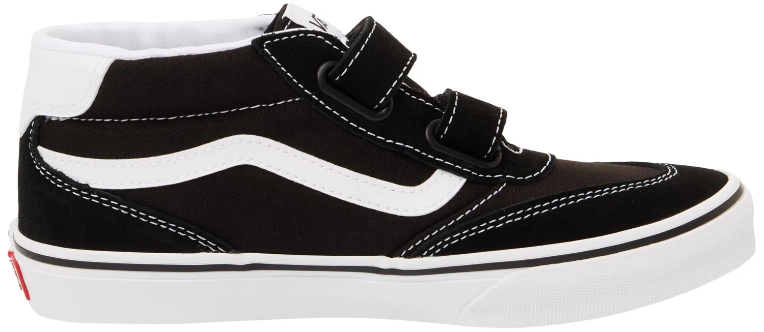 Детские кроссовки для мальчиков с высоким берцем Brooklyn Mid V Vans, Nero Bianco — фото 4
