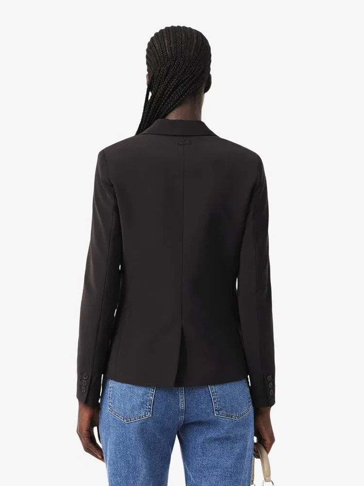 Жакет LACOSTE Slim Fit Tailored Blazer, коричневый — фото 3