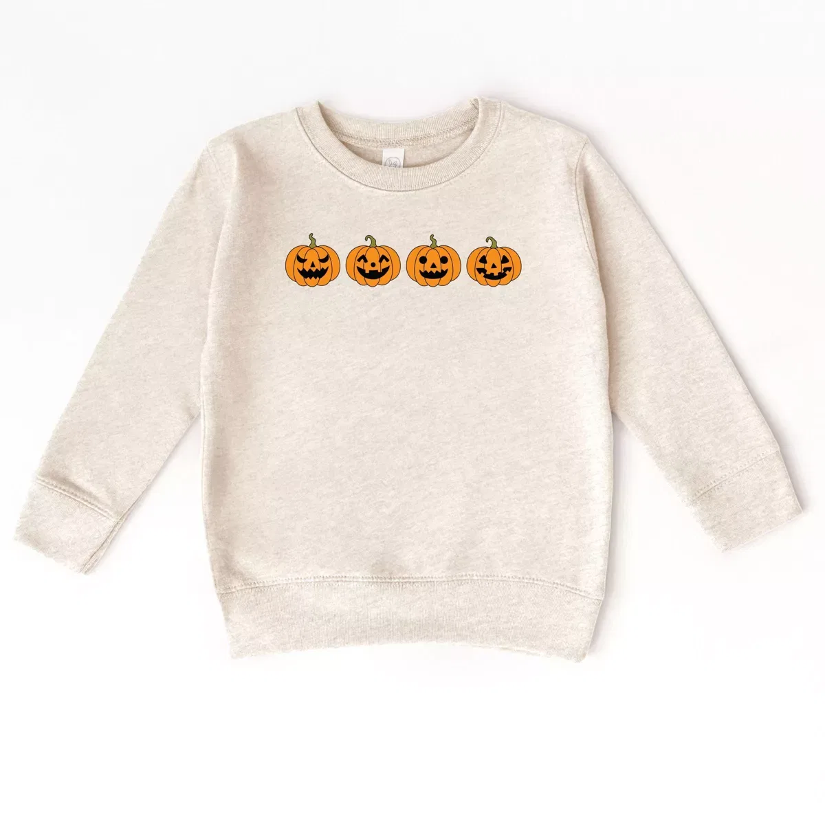Детское свитшот с принтом Four Pumpkins The Juniper Shop, Natural