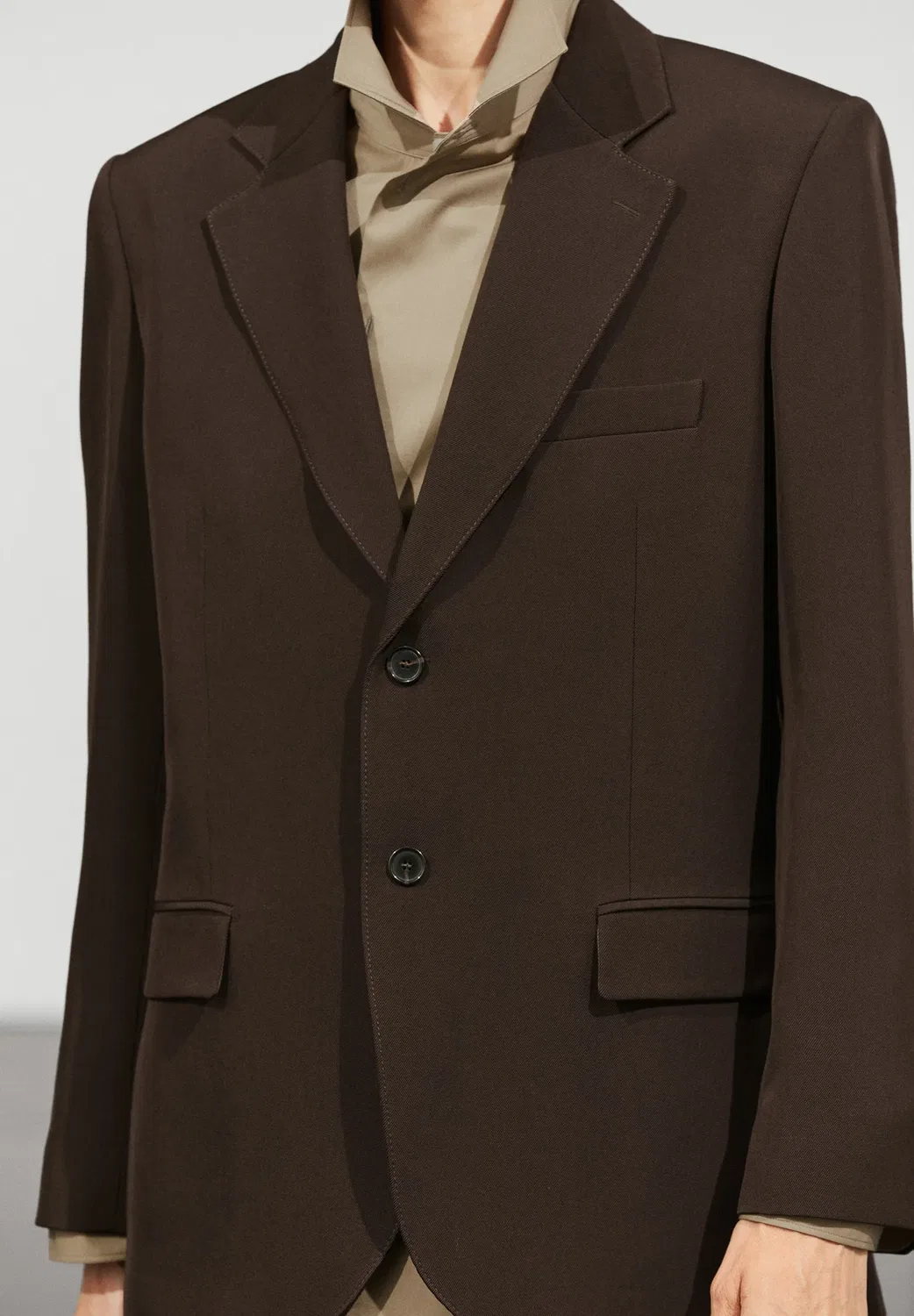Блейзер Massimo Dutti, Mottled Dark Brown — фото 3
