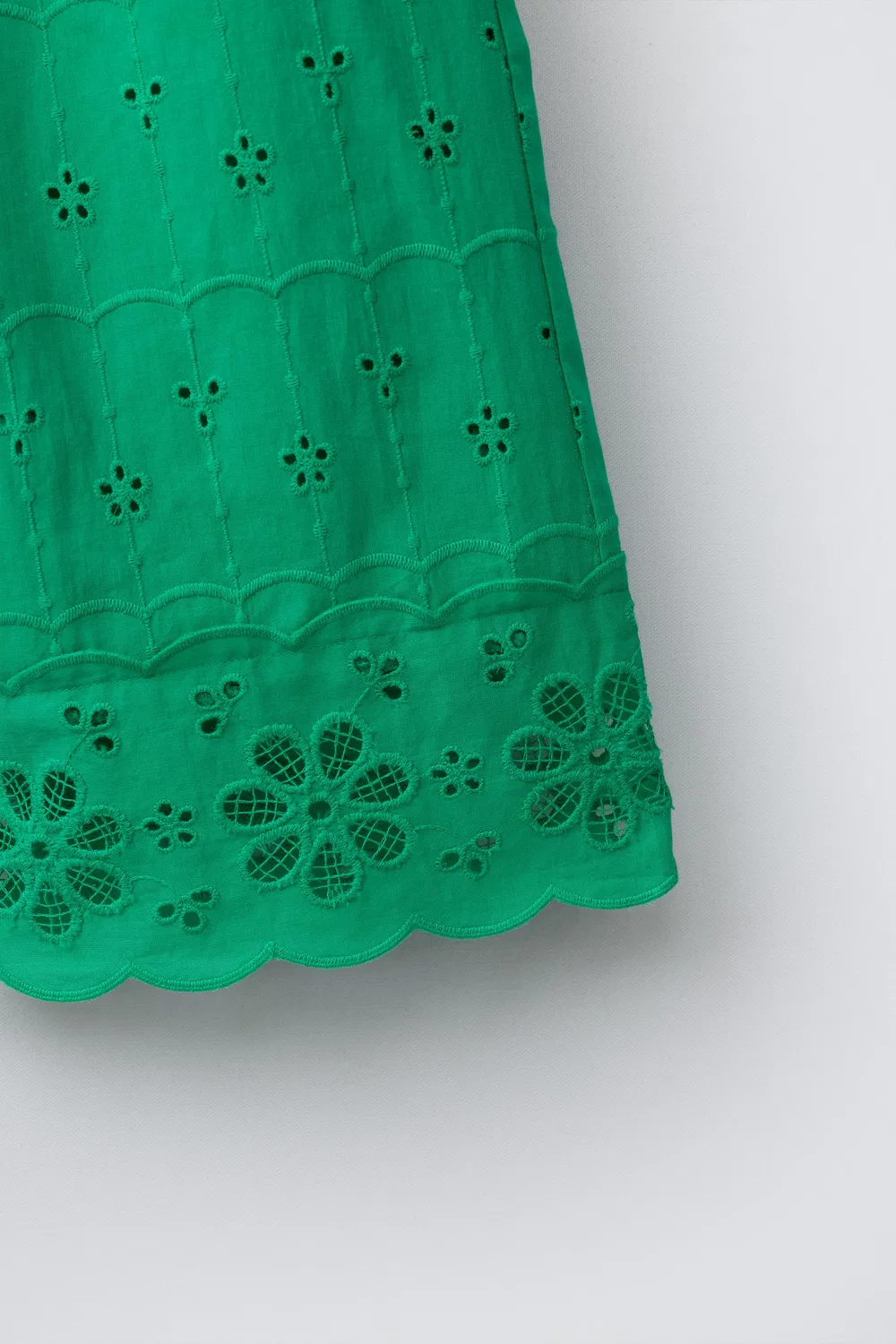 ШИРОКИЕ БРЮКИ ШИФФЛИ ZARA, Green — фото 4