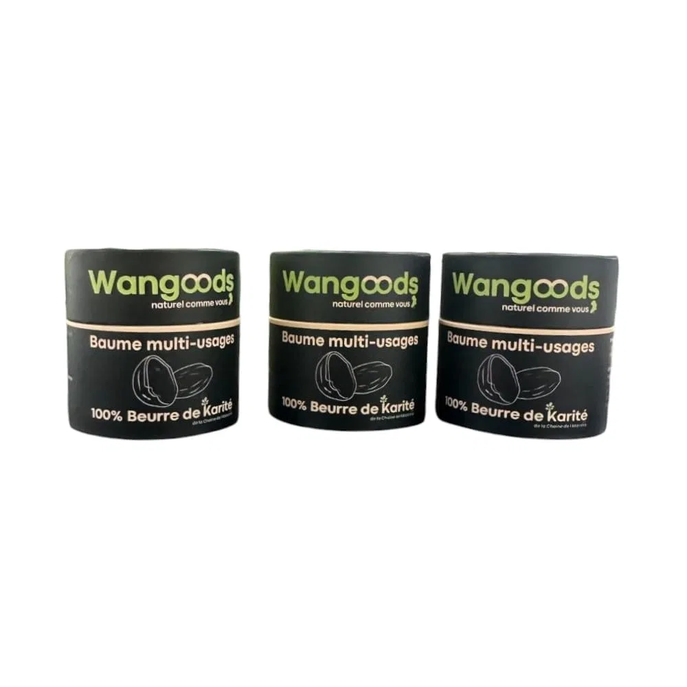 Многоцелевой бальзам, Pure Shea Butter, Wangoods, набор 3 x 50 г