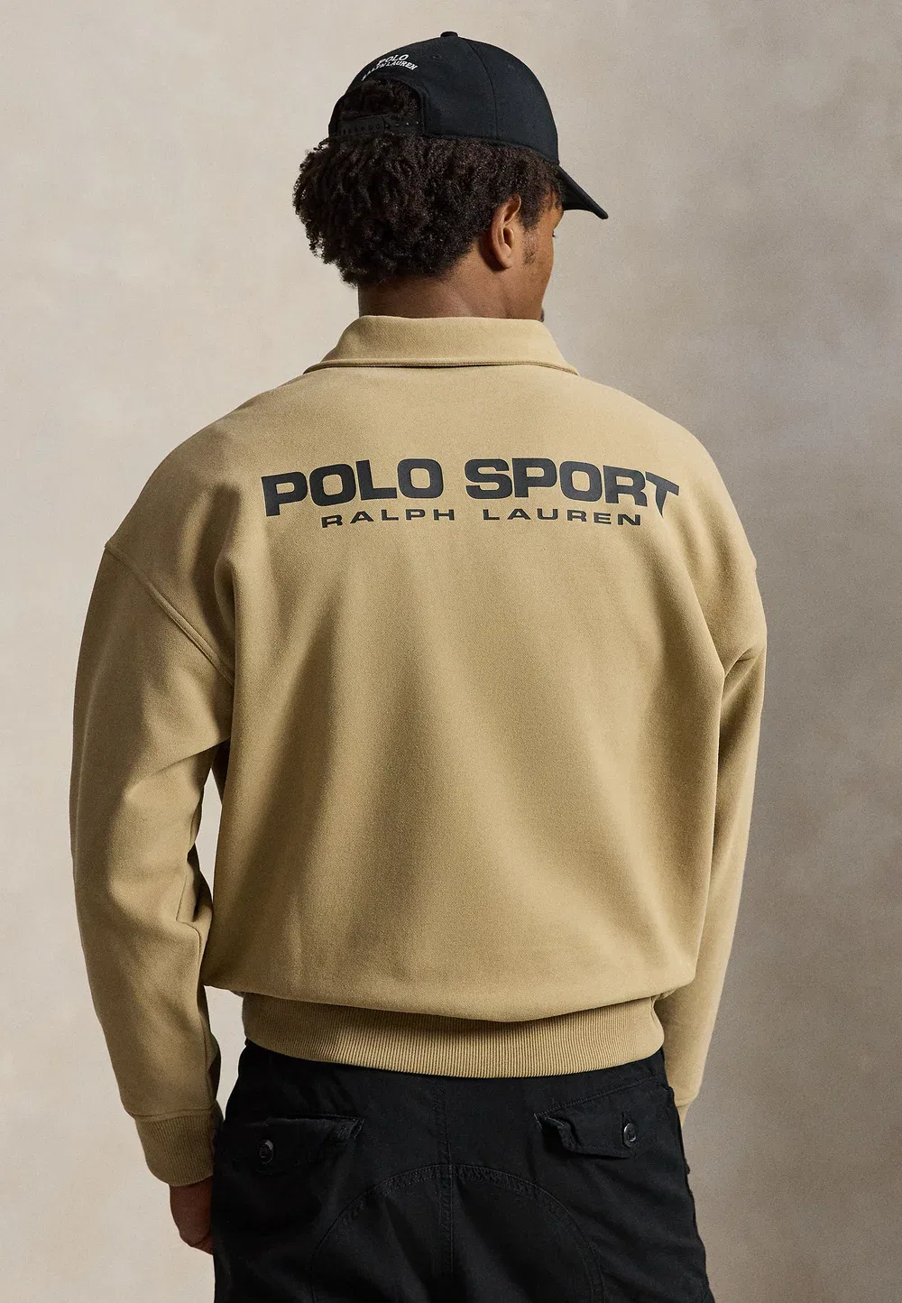 Свободная спортивная толстовка-поло унисекс - толстовка Polo Ralph Lauren, Rl Khaki
