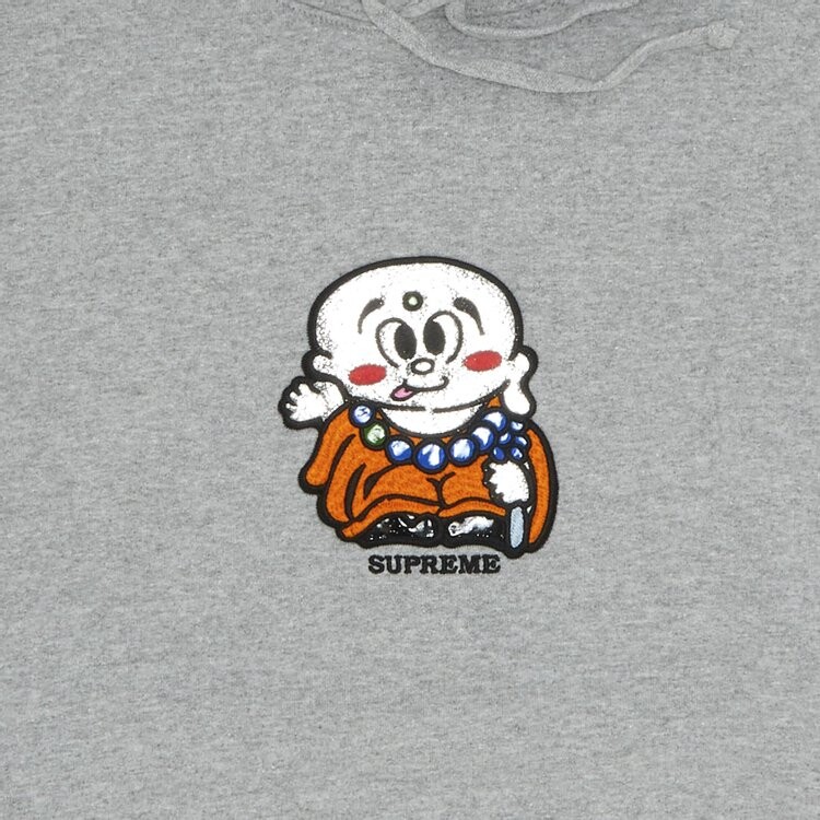 Толстовка Supreme AOI Buddha Hooded Sweatshirt Heather Grey — фото 3