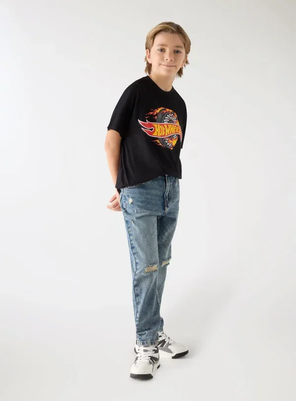 Футболка с принтом Hot Wheels Terranova, черный