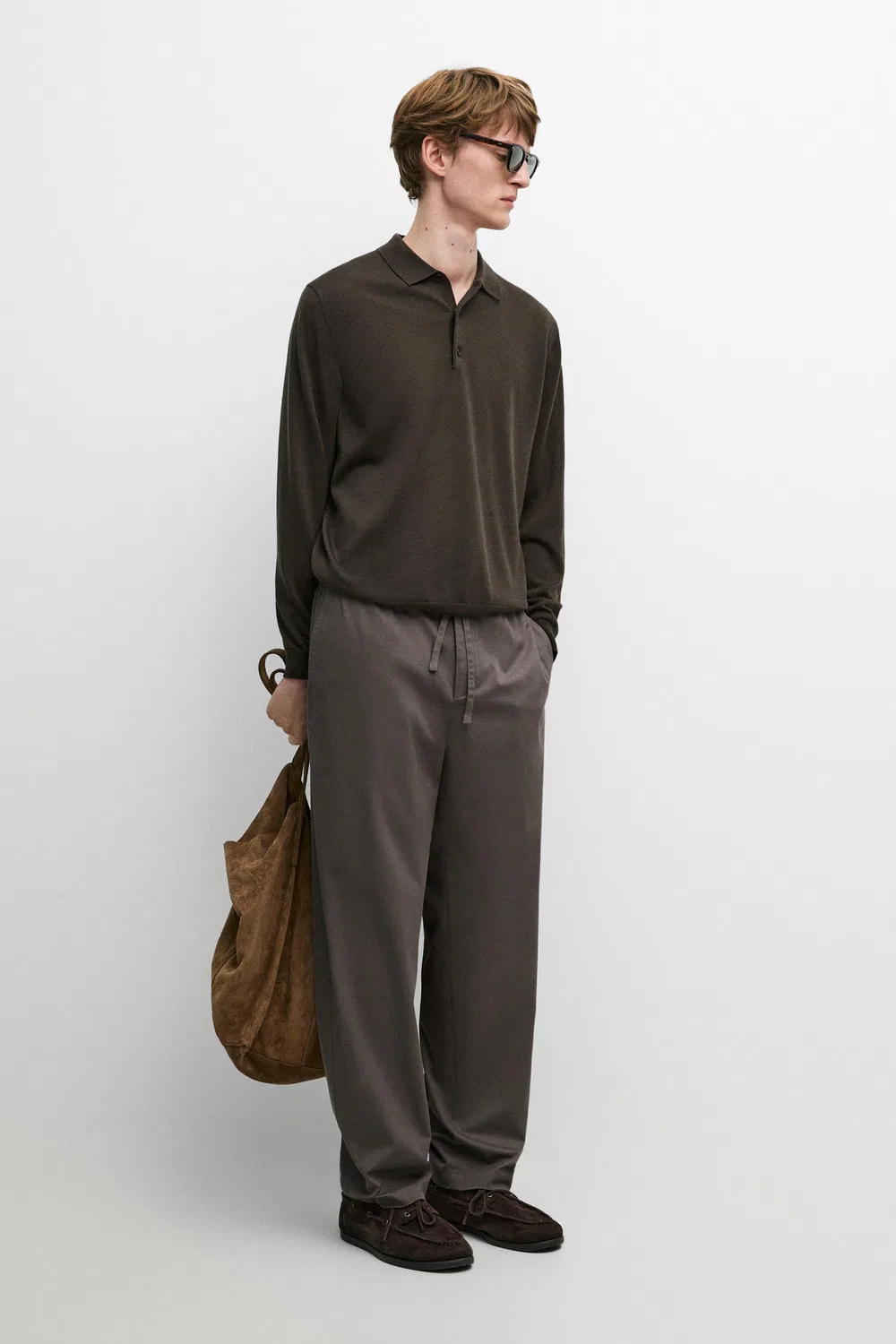 Брюки Massimo Dutti, спортивные, серый