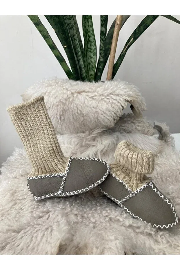 Детские пинетки из органической кожи без каблука Pialetti, Green — фото 2