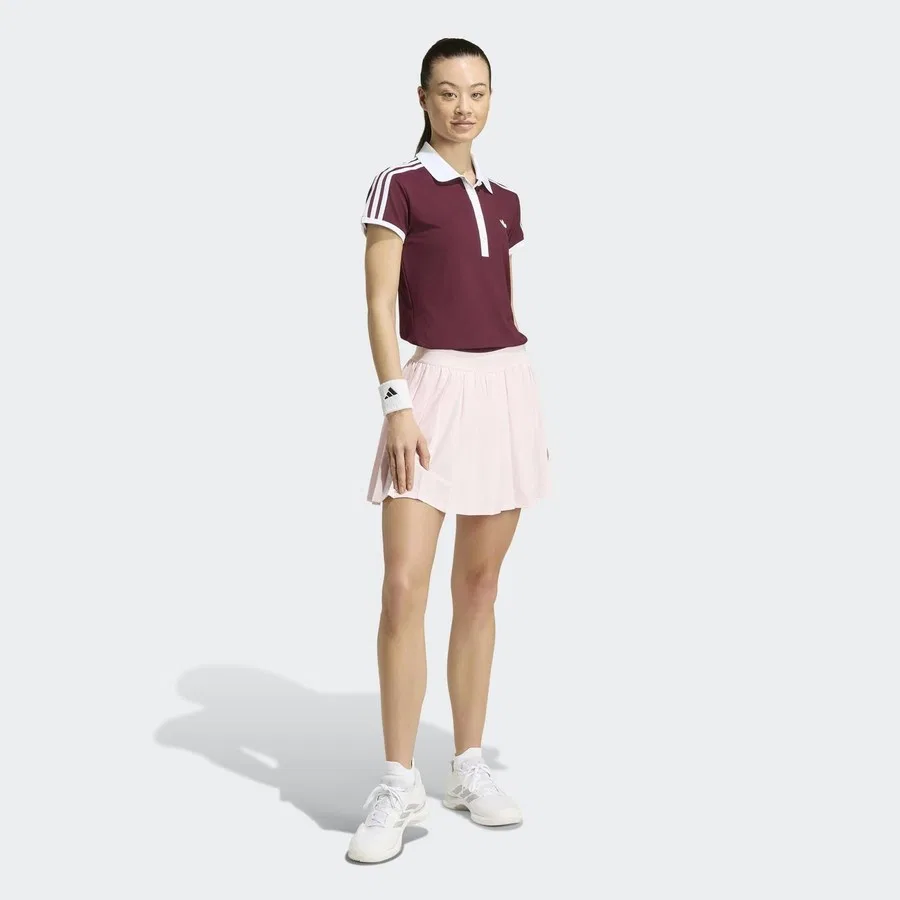 Женское поло с коротким рукавом Tennis Classics adidas, Бордовый — фото 3