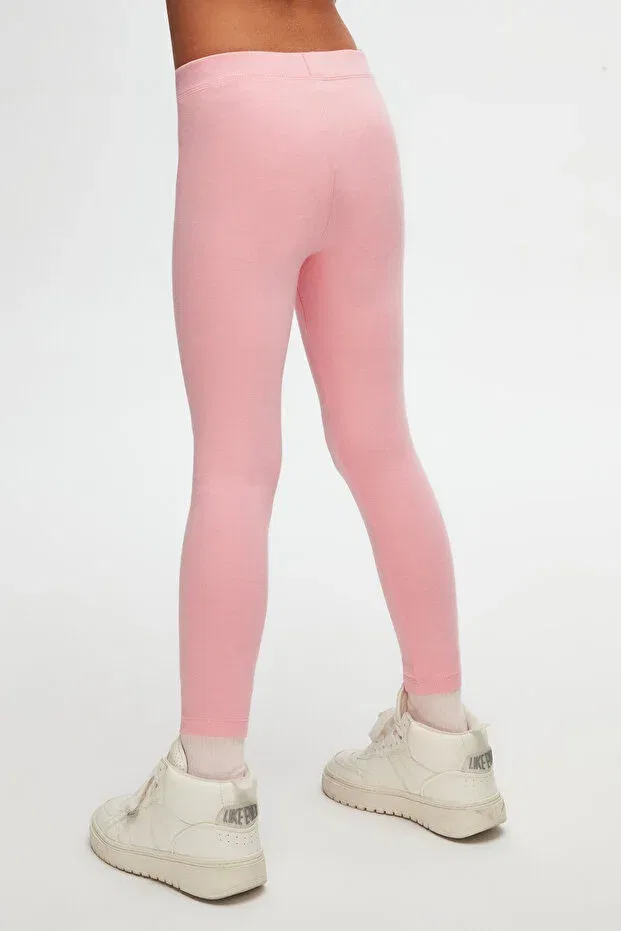 Детские леггинсы для девочек хлопковые Basics Lovetti, Peony Pink — фото 4