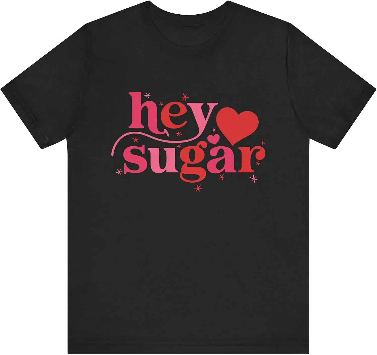 Женская футболка с принтом Hey Sugar Bella Canvas 3001, Black