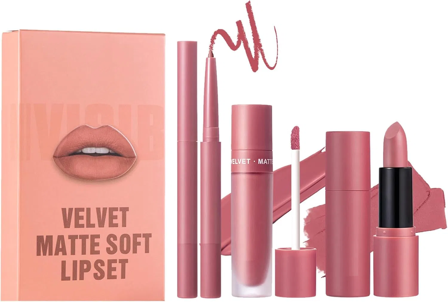 Набор для губ Lipstick Lip Liner Kit, 04 Generic