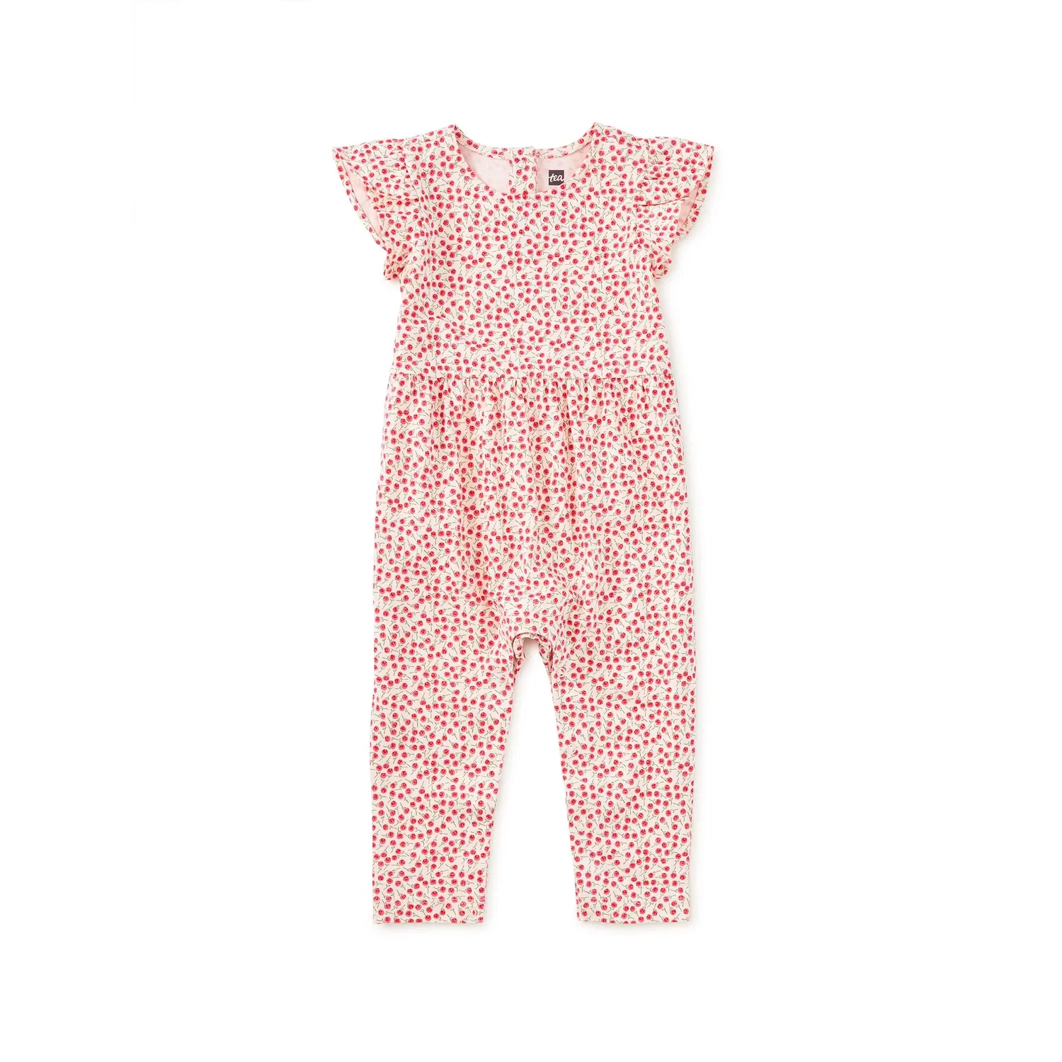 Детский боди-комбинезон с рукавами-тюльпанами Tulip Sleeve Baby Romper Tea Collection, Mini Rose Toss