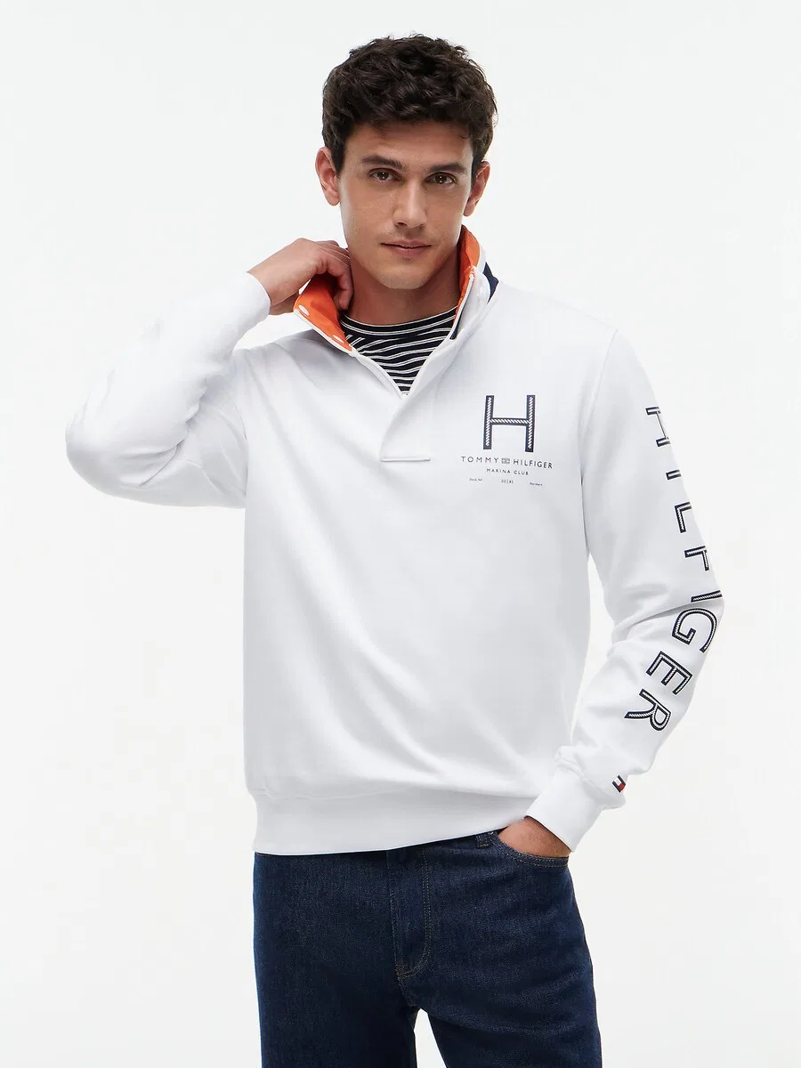 Спортивная толстовка TOMMY HILFIGER белого цвета — фото 2