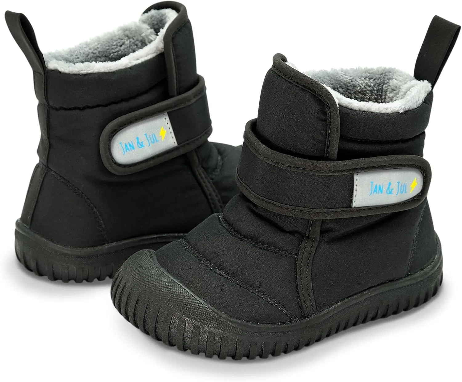 Детские утепленные ботинки для девочек Toasty-Dry JAN & JUL, Toasty-Dry Black — фото 4