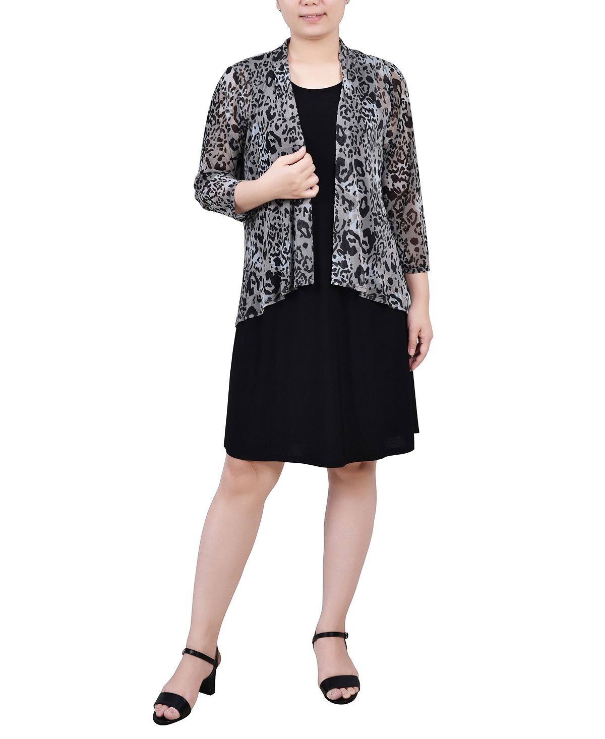 

Миниатюрный комплект из кардигана и платья, 2 предмета NY Collection, мульти