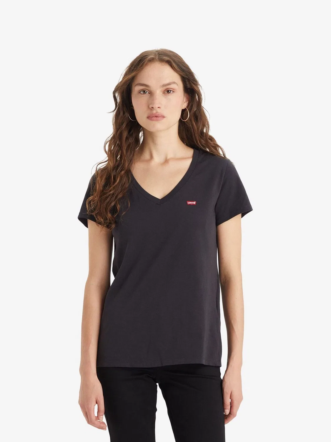 Футболка с V-образным вырезом, Perfect Levi's, черный