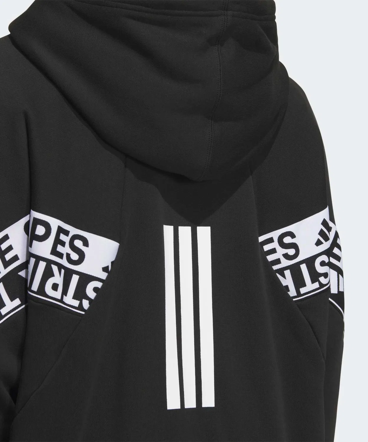 Мужская куртка свободного кроя с принтом, модель Wording Pack, Adidas, Black — фото 4