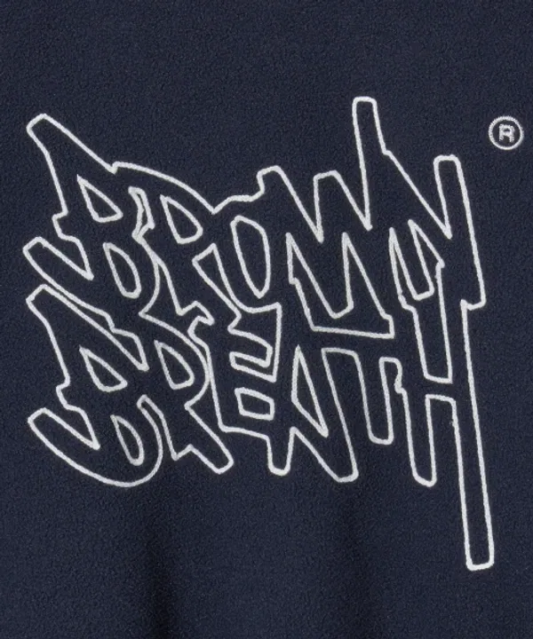 Худи детское с вышивкой цепным стежком, коричневый, Brownbreath Kids, navy — фото 4