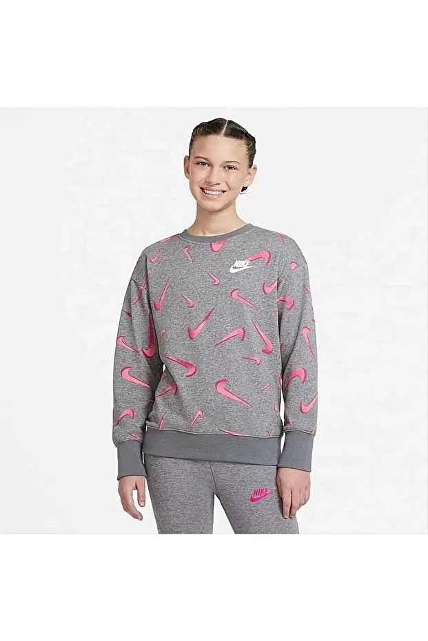 Детские свитшот для девочек с длинным рукавом Nike, Gray