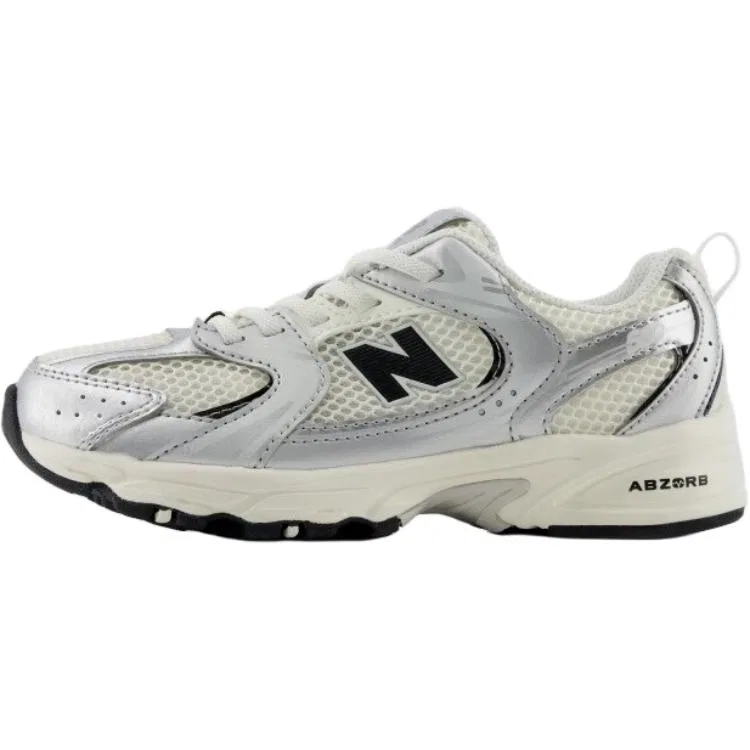 Детские кроссовки для бега с сетчатым верхом P5305JG New Balance, White/Silver