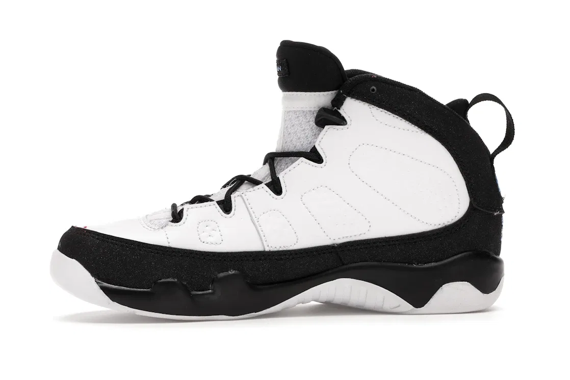 Детские кроссовки с контрастными акцентами Jordan 9 Retro Jordan, White/University Blue-Black — фото 3
