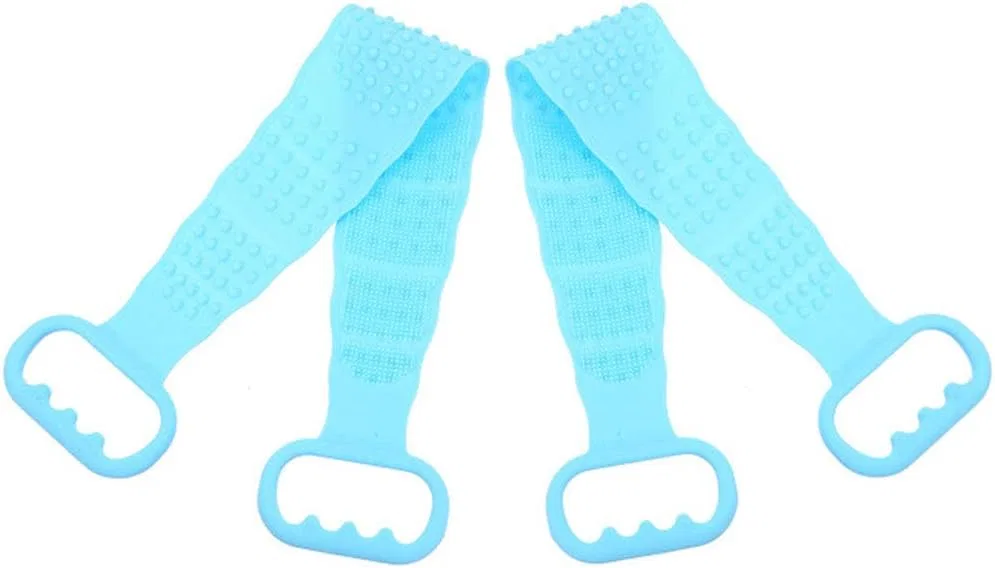 Силиконовая щетка для спины, 2 шт., ZLYJ, 27.55 дюйма, Blue