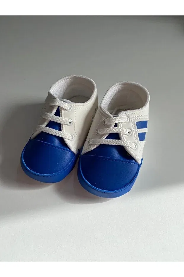 Детские пинетки для мальчиков на шнуровке Bambi booties Pamily, Blue