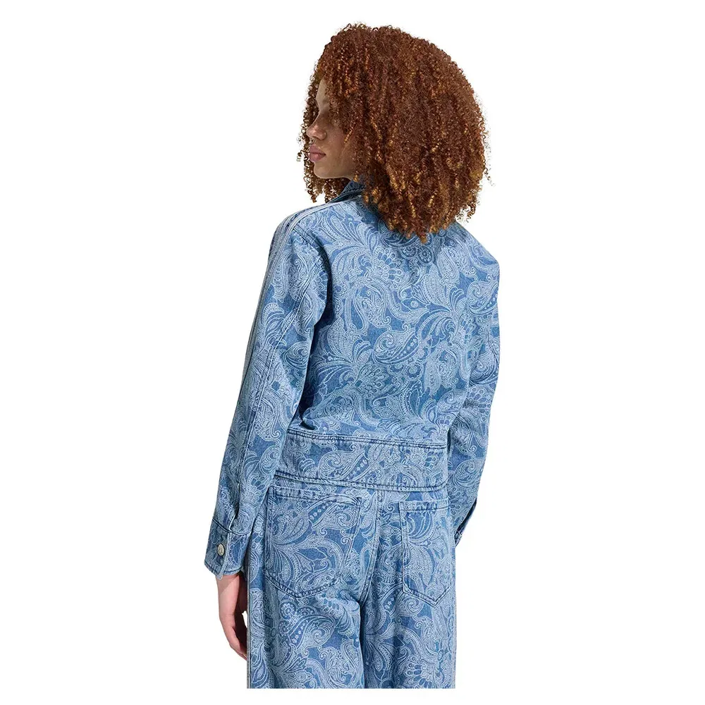 Женская джинсовая куртка с принтом Liberty London Firebird Adidas Originals, Blue — фото 2
