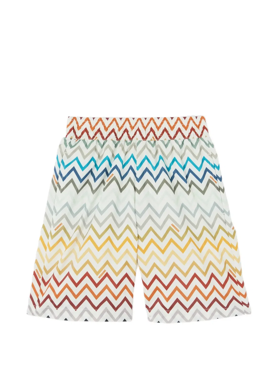 Плавки-шорты с узором зигзаг Missoni Kids, нейтральные цвета — фото 2