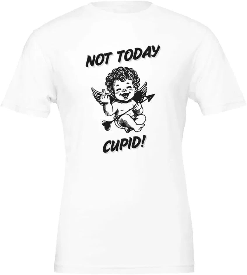 Футболка хлопковая Regular Fit Not Today Cupid, White
