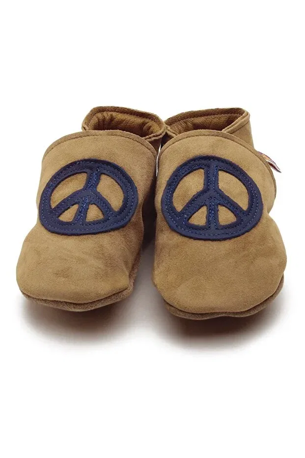Детские туфли из натуральной кожи Starchild Famous British Brand Peace Baby Bebekmoda, Коричневый