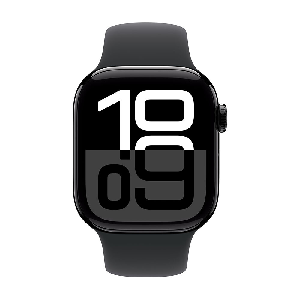 Умные часы Apple Watch Series 10 (GPS), 42мм, Jet Black Aluminum Case/Black Sport Band - S/M — фото 2