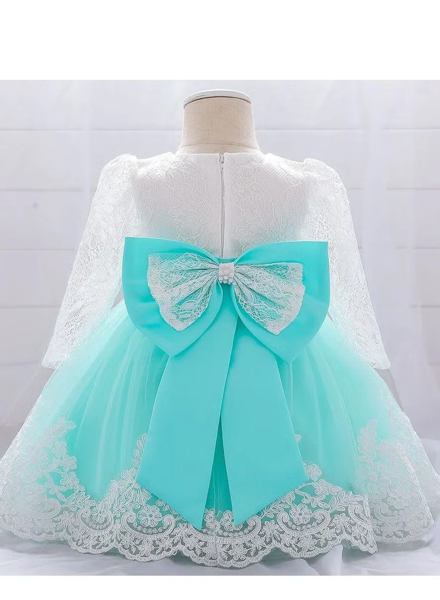 Платье с вышивкой для новорожденных Best Gift Fashion, зеленый — фото 3