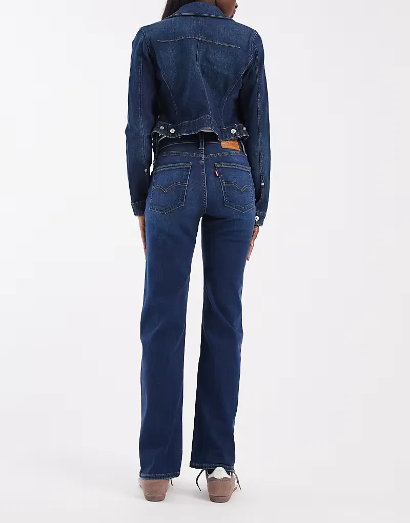 Джинсы Levi's 723 с высокой посадкой и прямым кроем, темно-синие — фото 2