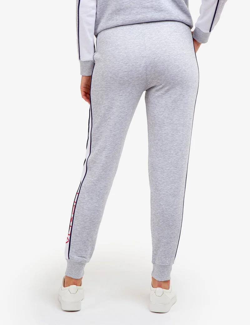 Женские джоггеры U.S. Polo Assn. USPA High Waisted With Piping, серый — фото 2
