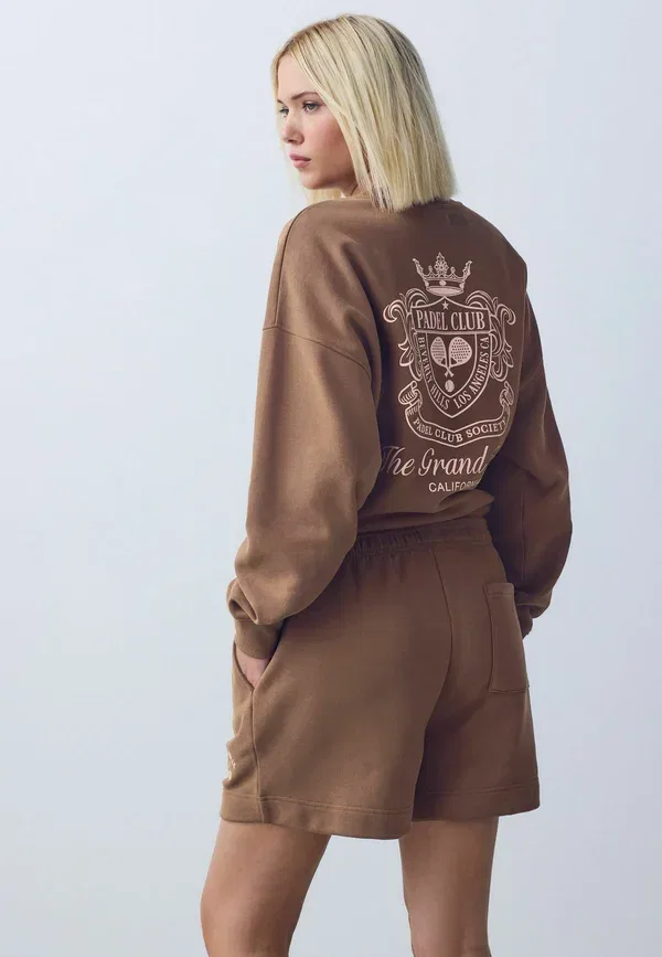 Брюки хлопок Set tracksuit bottoms Next, коричневый