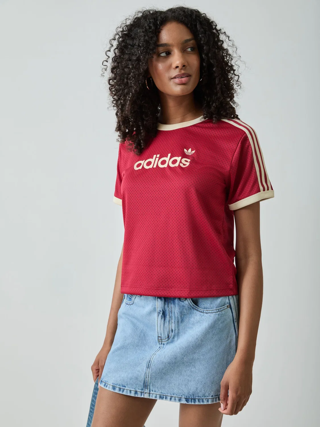 Футболка из сетки, Regular fit, adidas Originals, красный