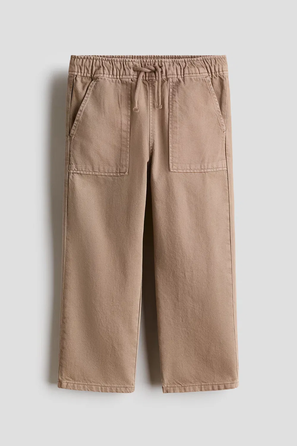 Спортивные штаны из хлопчатобумажной саржи H&M, Beige — фото 4