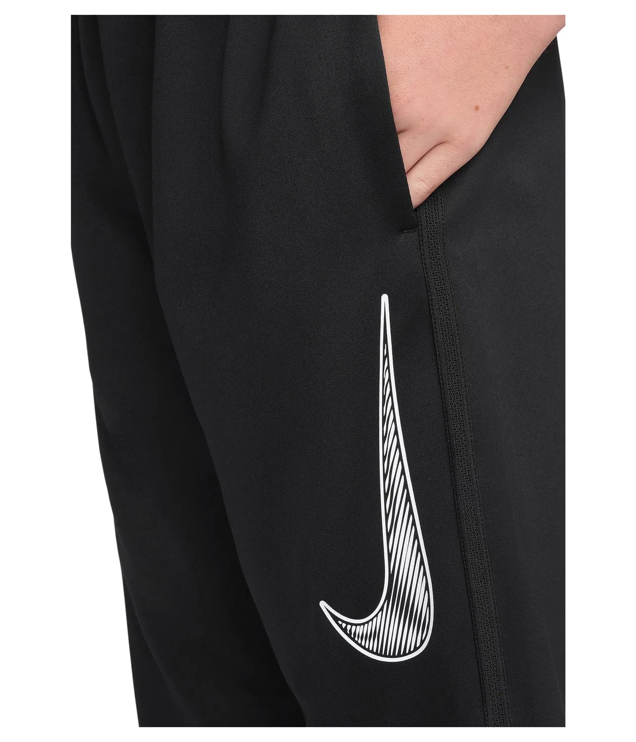 Тренировочные штаны Multi Dri-FIT из трикотажа (для малышей и детей постарше) Nike Kids, Black/White — фото 4