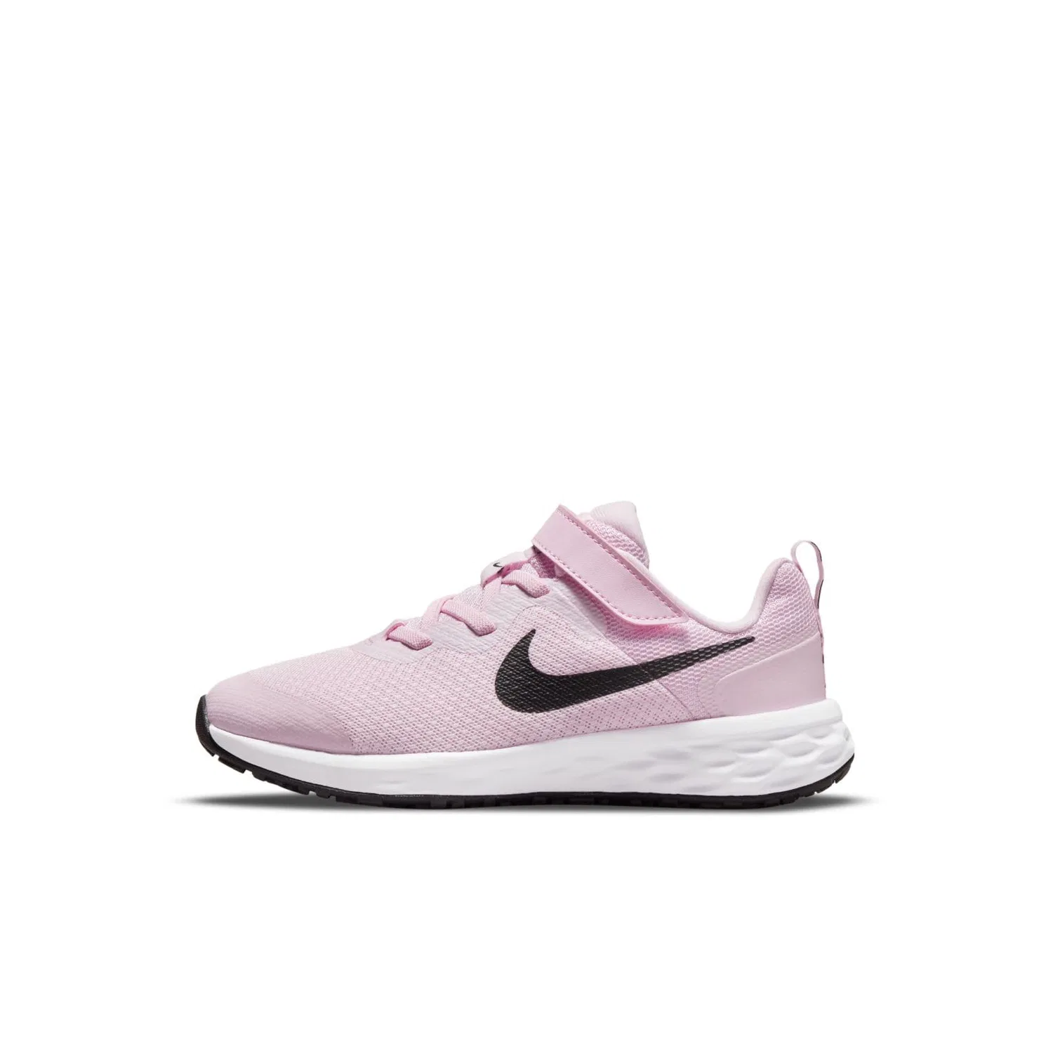 Детские кроссовки для мальчиков без шнурков Revolution 6 NIKE, Pink Pink Foam Black