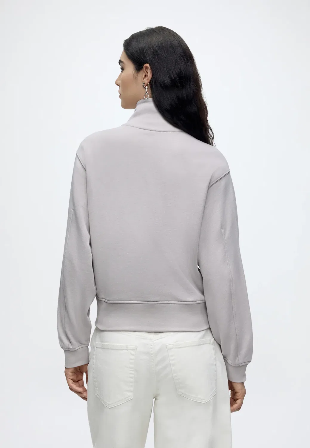 Французская эмблема на молнии - толстовка на молнии Calvin Klein, Ashes Of Roses — фото 3
