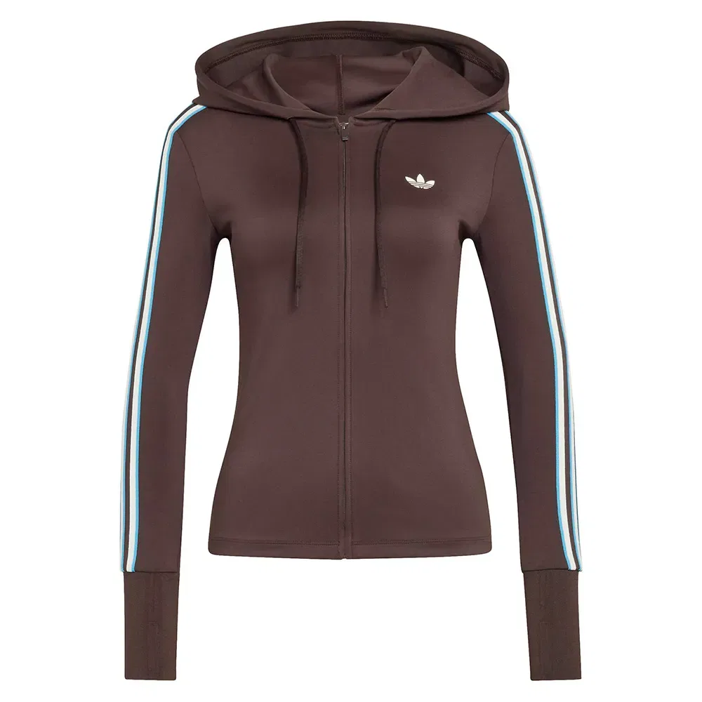Худи на молнии Adidas Originals, коричневый