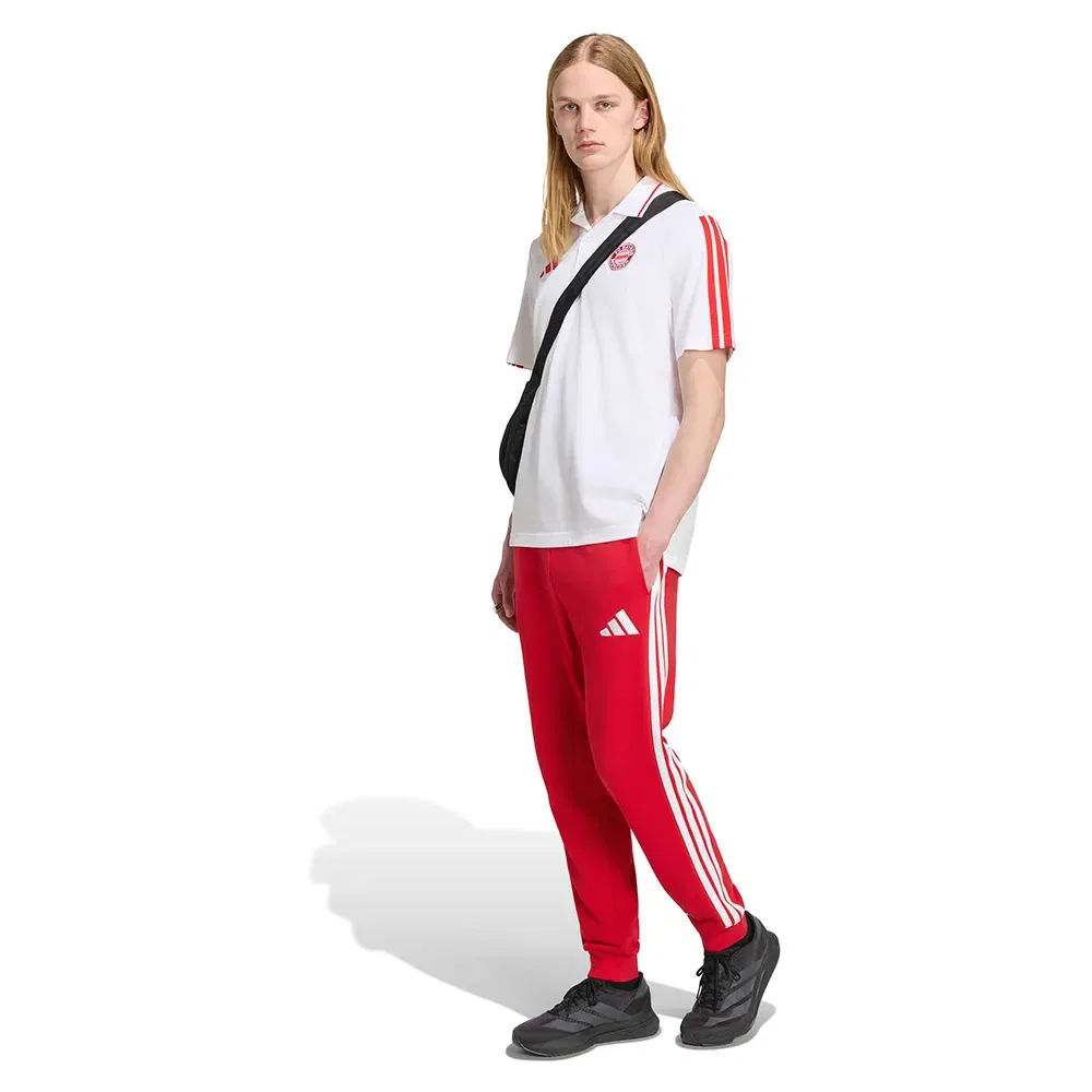 Мужское поло с коротким рукавом FC Bayern Munich DNA Adidas, White — фото 4