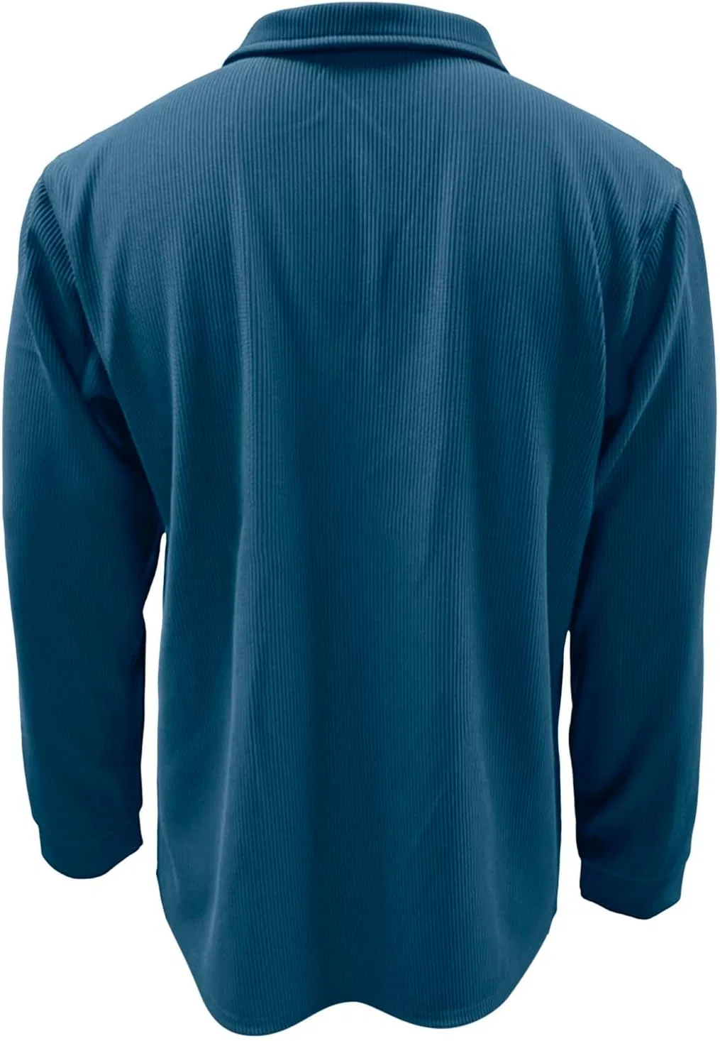 Мужская рубашка-поло с длинным рукавом, из вельвета, модель Casual Corduroy Button Up Golf Pullover — фото 4