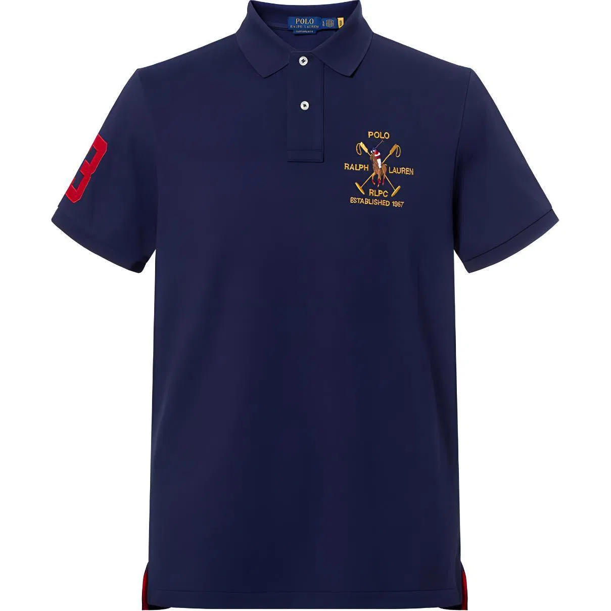 Мужское поло Polo Ralph Lauren Custom Slim Fit, Marine Blue