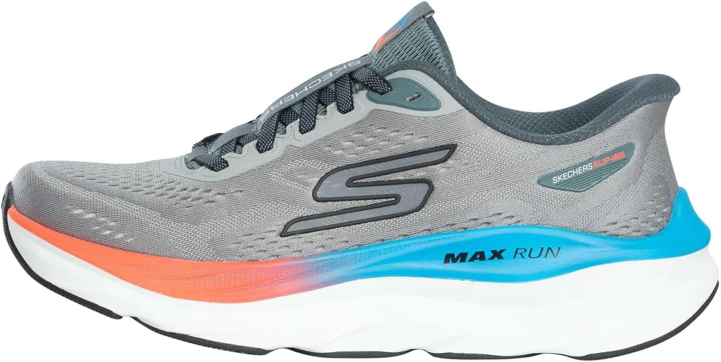 Мужские кроссовки Skechers Max Run Hands Free без шнурков, серый — фото 2