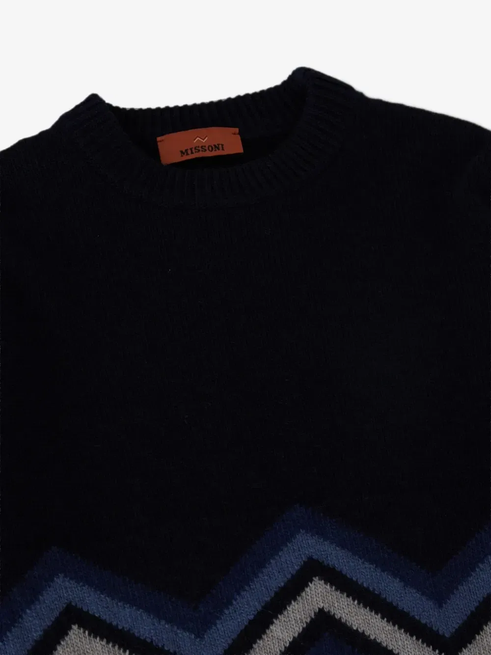 Джемпер с зигзагообразным узором Missoni Kids, синий — фото 3