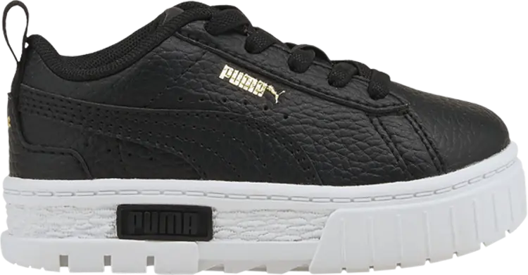 

Кроссовки Puma Mayze Leather Infant Black Team Gold, черный